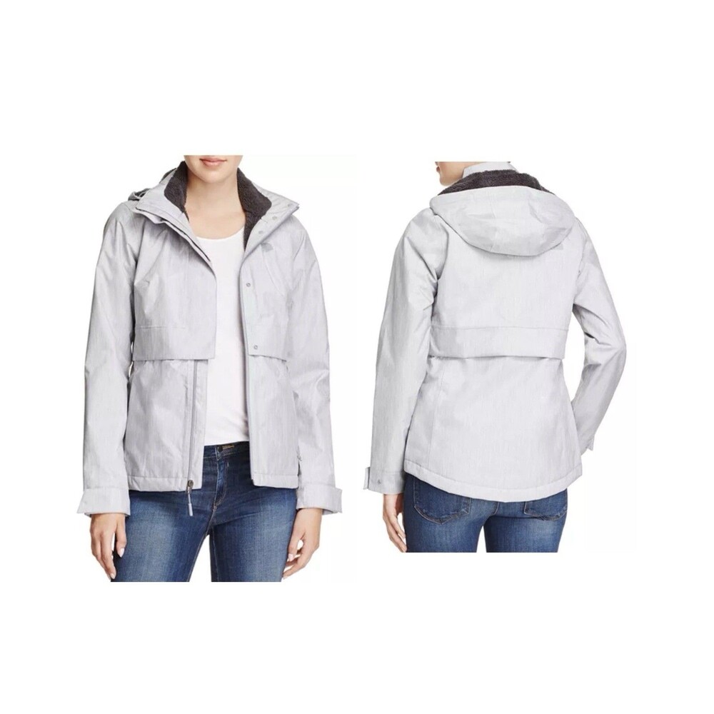 The North Face Morialta All-Weather Jacket Womens M Gray Hooded Full Zip Outdoor